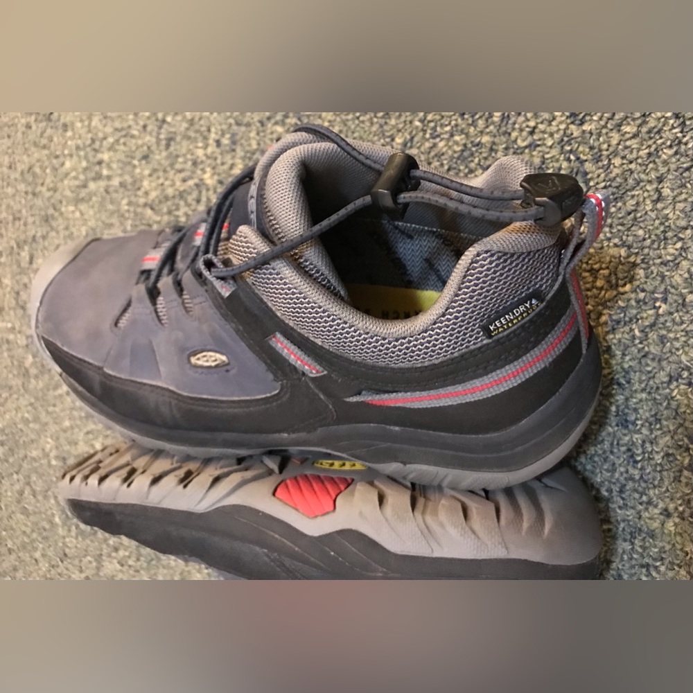 Keen Targhee Womens Size 7 Black Grey Keen Dry Waterproof Hiking Low Top Shoes - Picture 4 of 9